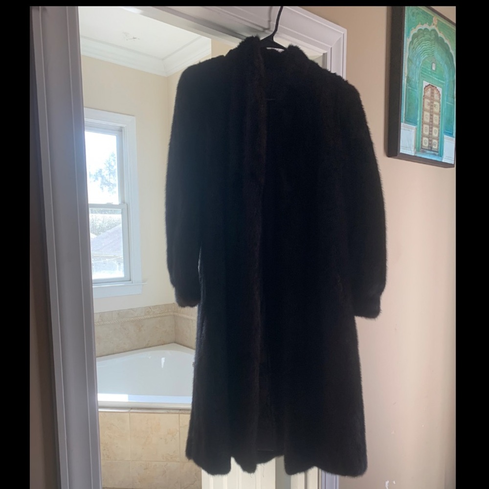 Mink 3/4 length! Vintage mink Brown/black Size 6-8